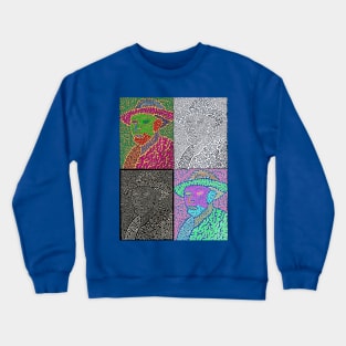 Van Gogh Portrait - Pop Art Style Montage Crewneck Sweatshirt